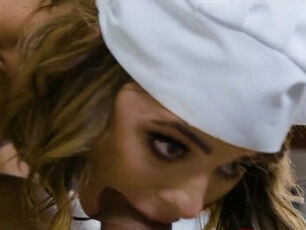 Bare pastry chef got horny splooging climax